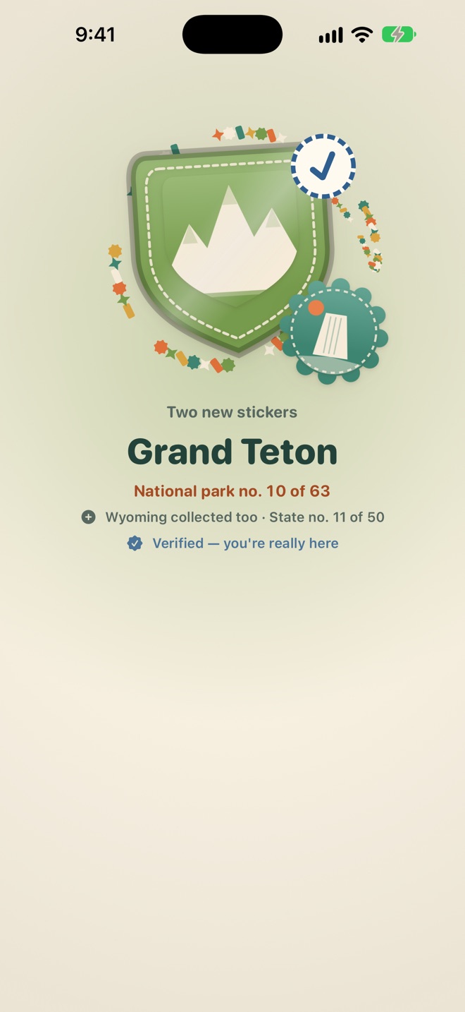 Roamed celebration after collecting Grand Teton
